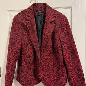 August Silk NWT Brocade Contemporary Blazer Black Sz 10